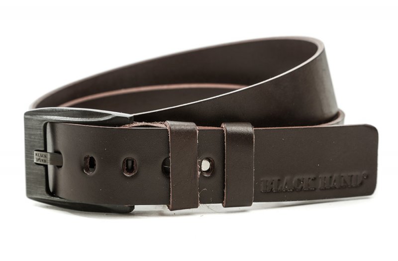 Black Hand 091-78 Herrengürtel aus braunem Leder Breite 38 mm | ARNO-schuhe.de – Schuhe mit Tradition