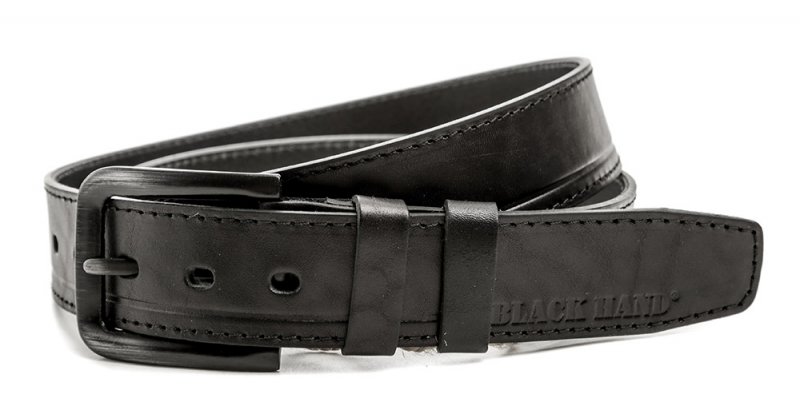 Black Hand 093-98 schwarzer Ledergürtel für Herren Breite 38 mm | ARNO-schuhe.de – Schuhe mit Tradition