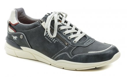 Ganzjahres-Wanderschuhe für Herren mit Schnürsenkeln und Reißverschluss, aus lederähnlichem Synthetikmaterial.