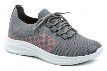 Sommerliche Freizeit-Wanderschuhe, Turnschuhe zum Schnüren, aus Textilmaterial.