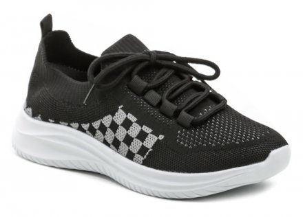 Sommerliche Freizeit-Wanderschuhe, Turnschuhe zum Schnüren, aus Textilmaterial.