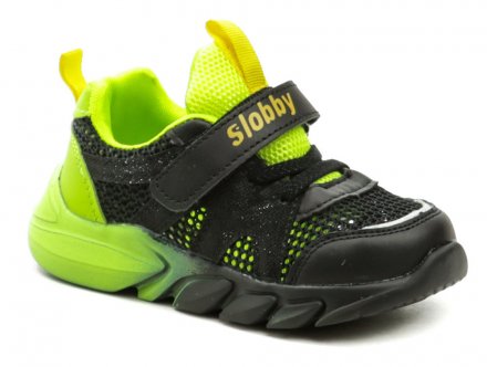 Kinder-Sommer-Wanderschuhe mit Klettverschluss, aus einer Kombination von Textil und Synthetikmaterial.