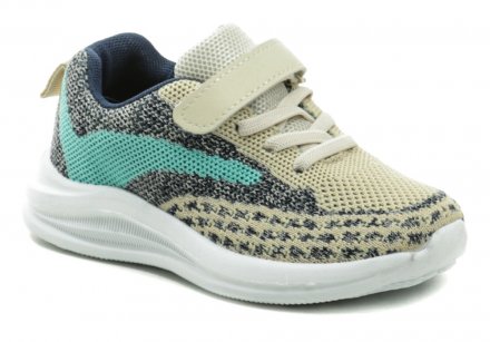 Ganzjahres-Wanderschuhe für Kinder mit Klettverschluss, aus einer Kombination von Textil und Synthetikmaterial.