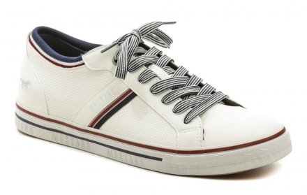 Ganzjahres-Wanderschuhe für Herren mit Schnürsenkeln, aus lederähnlichem Synthetikmaterial. 