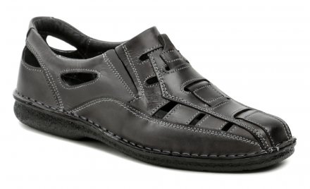 Herren-Sommer-Wanderschuhe Typ Mokassins, aus echtem Naturleder.