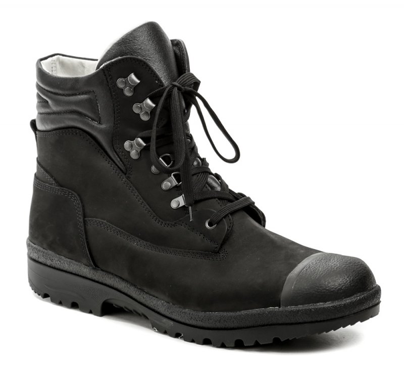 Livex 410-1 schwarzes Nubukleder Herrenstiefel in Übergröße | ARNO-schuhe.de – Schuhe mit Tradition