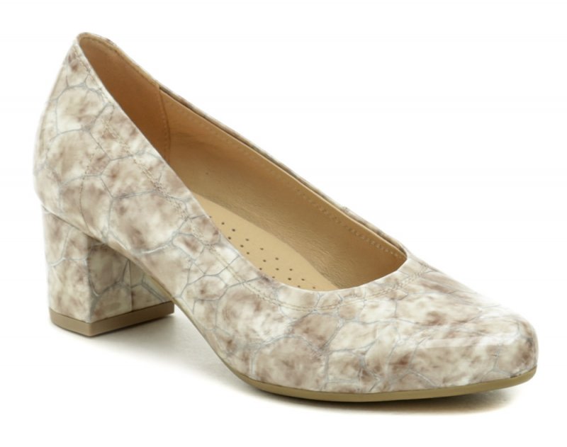 Pulso AF-713V beige marmorierte Damen Pumps in Untergröße | ARNO-schuhe.de – Schuhe mit Tradition