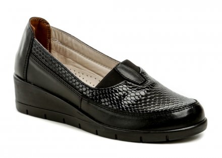 Ganzjährige Mokassin-Wanderschuhe für Damen aus einer Kombination von echtem Natur- und Kunstleder