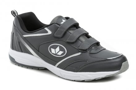 Oversized Herren-Wander- und Sportschuhe für alle Jahreszeiten mit Klettverschluss, aus Kunstleder in Kombination mit Textilmaterial.