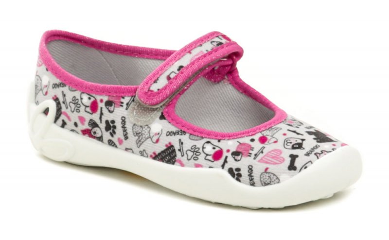 Befado 114x51 grau und rosa Kinder Ballerinas | ARNO-schuhe.de – Schuhe mit Tradition