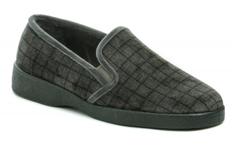 Medi Line 5026N grau Herren Hausschuhe in Übergröße | ARNO-schuhe.de – Schuhe mit Tradition