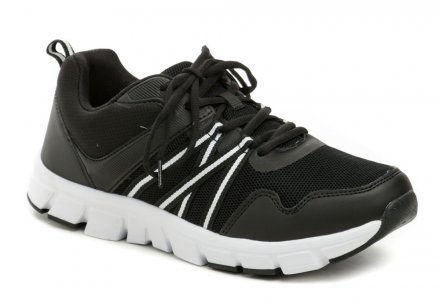 Ganzjahres-Walking- und Sport-Laufschuhe für Herren mit Schnürung, aus einer Kombination von Textil und Synthetikmaterial.