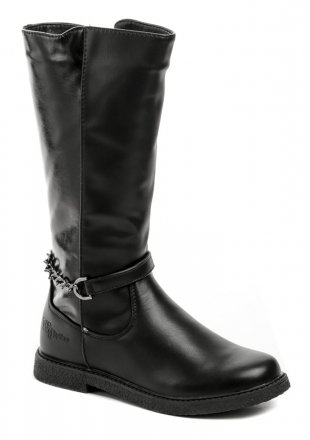 Winterstiefel für Mädchen mit Reißverschluss, aus Synthetikmaterial, innen voll isoliert mit Textilpelzbesatz.