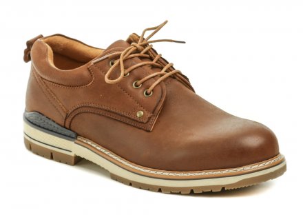 Ganzjahres-Wanderschuhe für Herren mit Schnürsenkeln, aus echtem Naturleder.