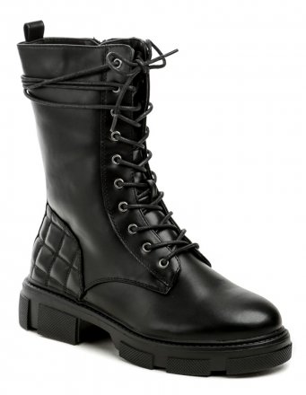 Damen-Winterwanderstiefel mit Schnürung und Reißverschluss, aus Synthetikmaterial, isoliert mit Pelzbesatz.