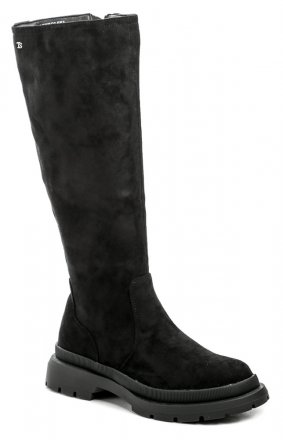 Damen-Winterwanderstiefel mit Reißverschluss, aus Textilmaterial.