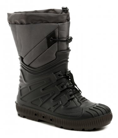 Wasserdichte, knöchelhohe Herren-Wander- und Freizeitstiefel aus einer Kombination aus Synthetik und Textil.