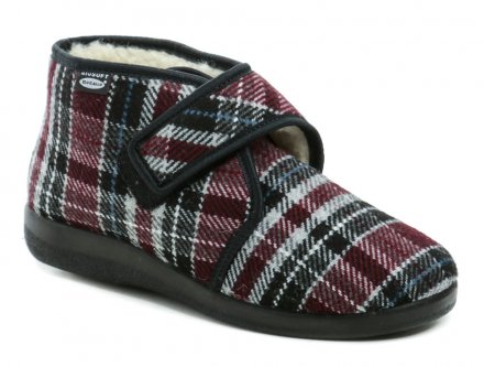 Herren Winter Hausschuhe Gesundheitsschuhe mit Klettverschluss, aus Textilmaterial.