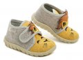 Befado 465P109 LEV graue und gelbe Kinderpantoffeln | ARNO-schuhe.de – Schuhe mit Tradition