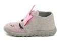 Befado 465P110 Einzelne graue und rosa Kinderpantoffeln | ARNO-schuhe.de – Schuhe mit Tradition