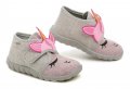 Befado 465P110 Einzelne graue und rosa Kinderpantoffeln | ARNO-schuhe.de – Schuhe mit Tradition