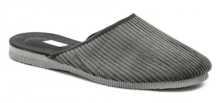 Herren-Slipper in Übergröße aus Textilmaterial.