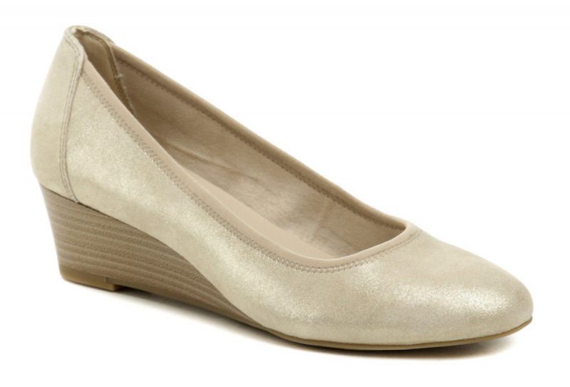 Tamaris 1-22320-42 champagnerfarbene Damen-Keilpumps | ARNO-schuhe.de – Schuhe mit Tradition