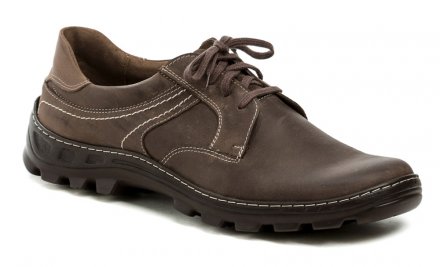 Herren-Ganzjahres-Wanderschuhe in Übergröße mit Schnürsenkeln, aus echtem Naturleder.