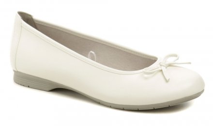 Jana 8-22163-41 weiß Damen Ballerinas Weite H Damen Ganzjahres-Wanderschuhe Weite H Pumps aus der Jana Vegan Shoes Kollektion, aus synthetischem Material.