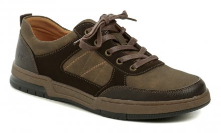 Herren-Schnürschuhe aus Synthetikmaterial mit Innensohle aus echtem Leder.