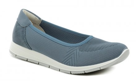 Sommerliche Damen-Wanderschuhe aus einer Kombination aus echtem Leder und Textilmaterial.