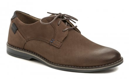 Ganzjahres-Wanderschuhe für Herren mit Schnürsenkeln, aus echtem Naturleder.