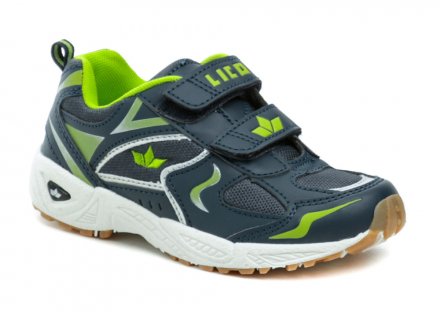 Ganzjahres-Sportschuhe mit Klettverschluss, aus Textilmaterial in Kombination mit synthetischem Material.