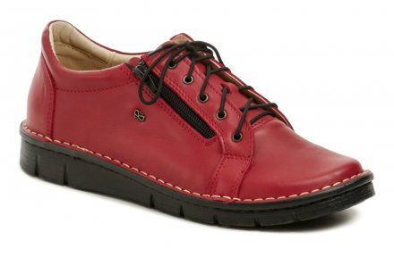 Ganzjahres-Wanderschuhe in Übergröße für Damen mit Schnürung und Reißverschluss. Die Schuhe sind aus echtem Naturleder gefertigt.