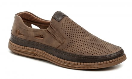 Sommerliche Slipper für Herren aus synthetischem Material.