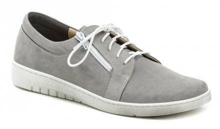 Damen Ganzjahres-Wanderschuhe mit Schnürung und Reißverschluss mit geformter Innensohle, aus hochwertigem Echtleder.