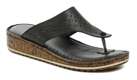 Sommerliche Damen-Wanderschuhe aus echtem, natürlichem Leder mit einem Griff zwischen den Zehen.