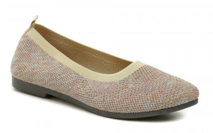 Damen-Sommer-Wanderschuhe Typ Ballerinas, aus Textilmaterial.
