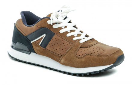 Ganzjahres-Wander- und Trekkingschuhe für Herren von Lico mit Schnürsenkeln. Die Schuhe sind aus einer Kombination aus echtem Leder und Synthetikmaterial gefertigt, das Innenleben besteht aus Textilmaterial.