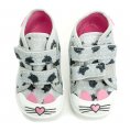 Befado 212P078 grau und rosa Kinder Leinwand Turnschuhe | ARNO-schuhe.de – Schuhe mit Tradition