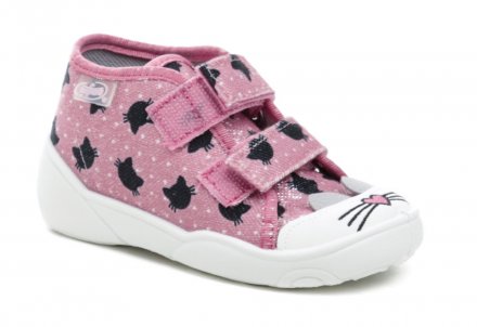 Ganzjährige Kinder-Freizeit-Wanderstiefel mit Klettverschluss, aus Textilmaterial.