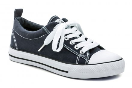 Ganzjahres-Freizeitschuhe mit Schnürsenkeln. Das Schuhwerk ist aus Textilmaterial hergestellt.