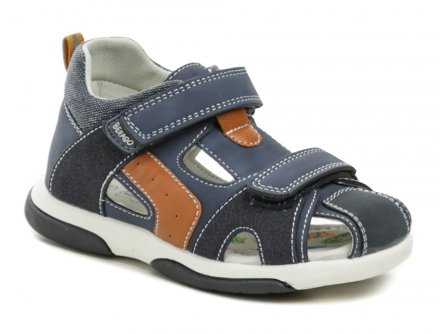 Kinder-Sommer-Freizeit-Wanderschuhe mit zwei Klettverschluss-Riemen. 