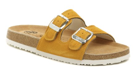 Damen-Hausschuhe und Slipper aus echtem Naturleder.