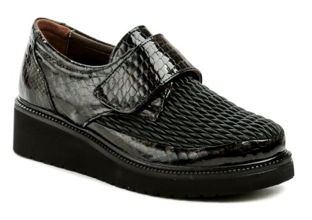 Ganzjahres-Wanderschuhe für Frauen mit Klettverschluss. Die Schuhe sind aus echtem Naturleder gefertigt und haben ein Lederfutter im Inneren. 