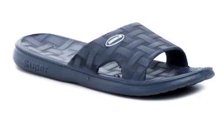 Sommerliche Freizeit- und Slipper-Schuhe für Herren aus synthetischem Material.