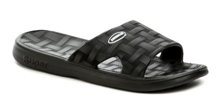 Sommerliche Freizeit- und Slipper-Schuhe für Herren aus synthetischem Material.
