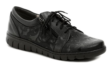 Damen Ganzjahres-Wanderschuhe mit Schnürung und Reißverschluss mit geformter Innensohle, aus hochwertigem Echtleder.