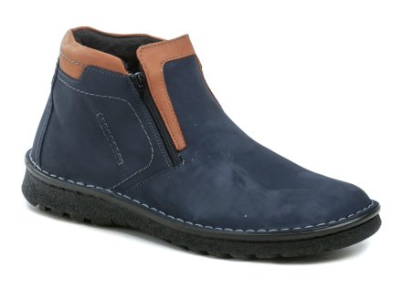 Herren-Winterwanderstiefel mit Reißverschluss aus hochwertigem Echtleder.