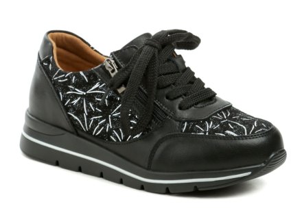 Ganzjährige Damen-Wanderschuhe mit Schnürsenkeln und Reißverschluss, aus echtem Naturleder.
